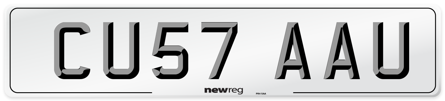 CU57 AAU Number Plate from New Reg